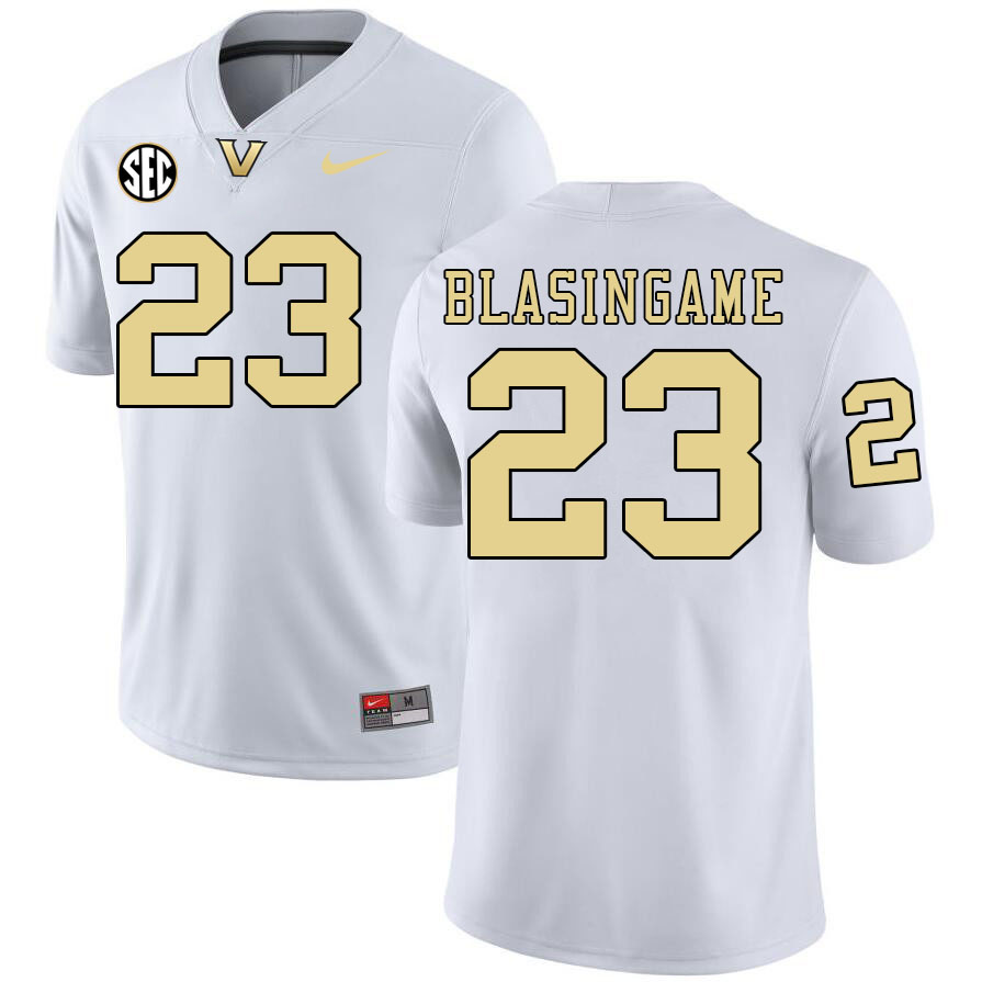 Khari Blasingame Jersey,Vanderbilt Commodores #23 Khari Blasingame Football Jersey,Uniforms-White 20